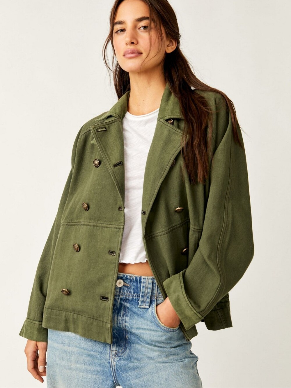 NEW FREE PEOPLE | $168 Viva Surplus Oversized Jacket - Picture 1 of 9